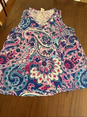 Sew In Love Paisley Floral Tank Top in Navy, Pink & Teal